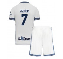 Inter Milan Piotr Zielinski #7 Koszulka Wyjazdowa dzieci 2024-25 Krótki Rękaw (+ krótkie spodenki)
